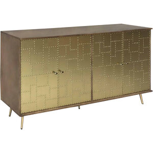 Sender 72 X 16 inch Gold with Brown Credenza