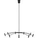 Sean Lavin Aerial LED 50 inch Matte Black Chandelier Ceiling Light, Integrated LED