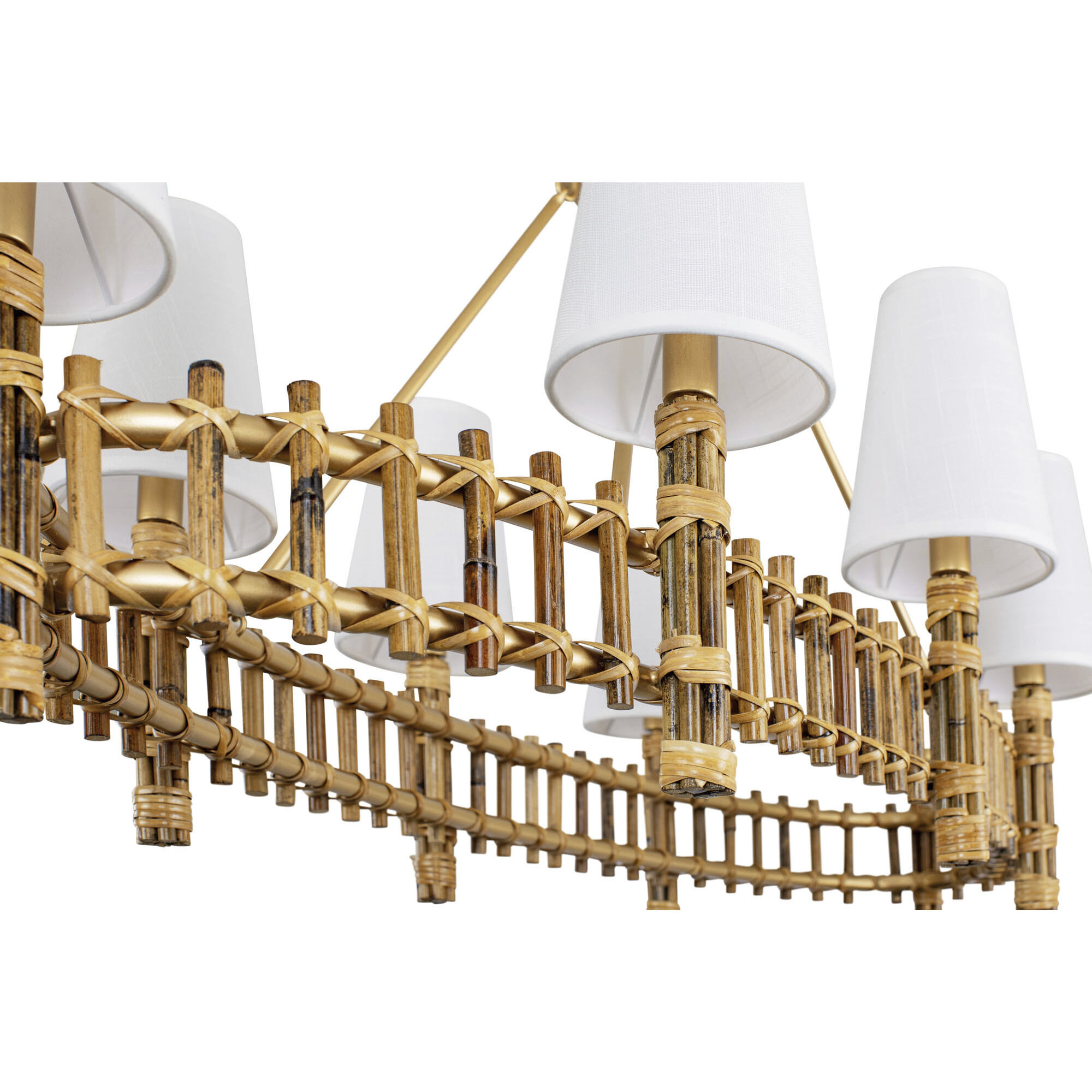 Nevis LED 48 inch French Gold Linear Pendant Ceiling Light