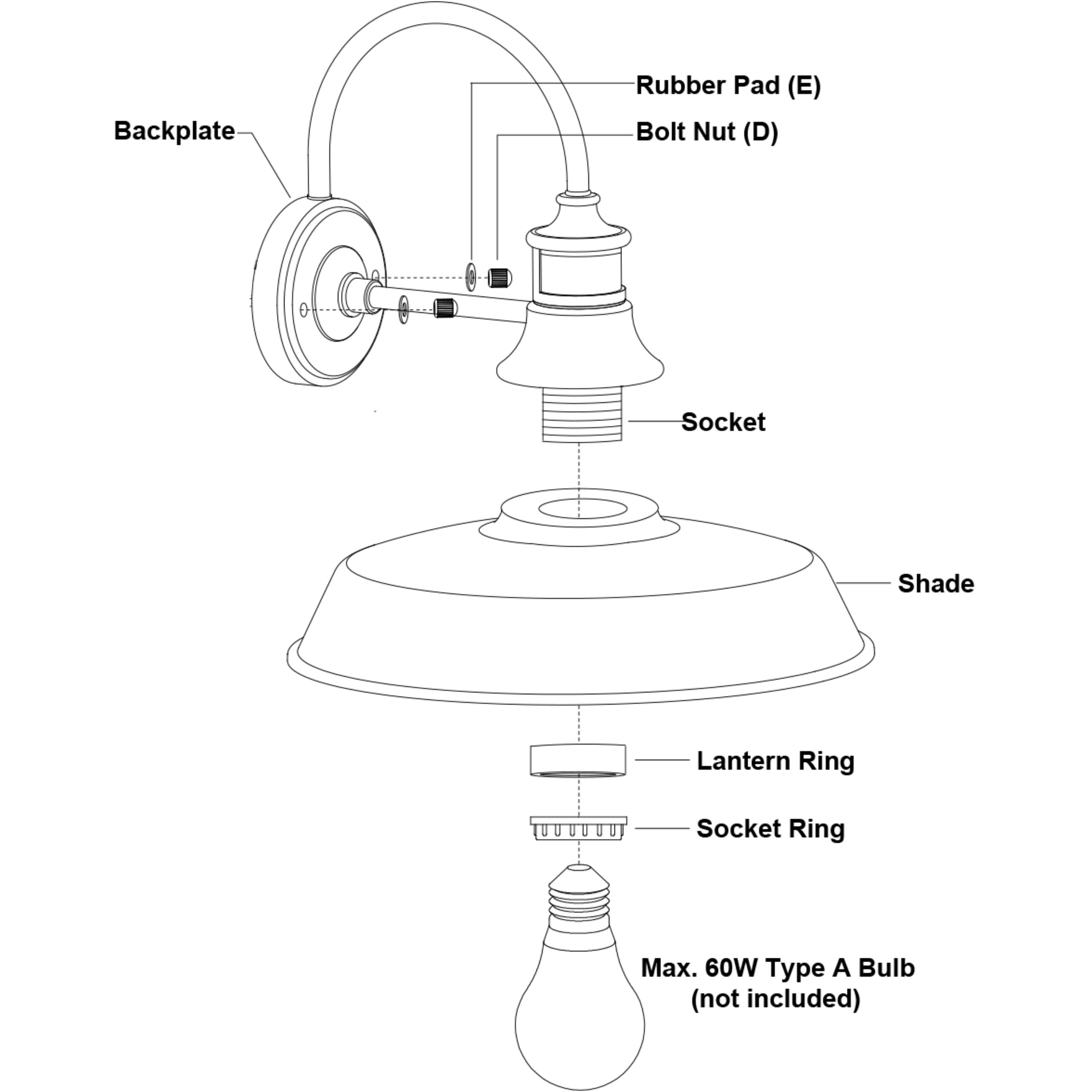 Dorado Dark Bronze and Light Gold Outdoor Motion Sensor