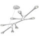 Abstraction LED 54 inch Bright Satin Aluminum Pendant Ceiling Light