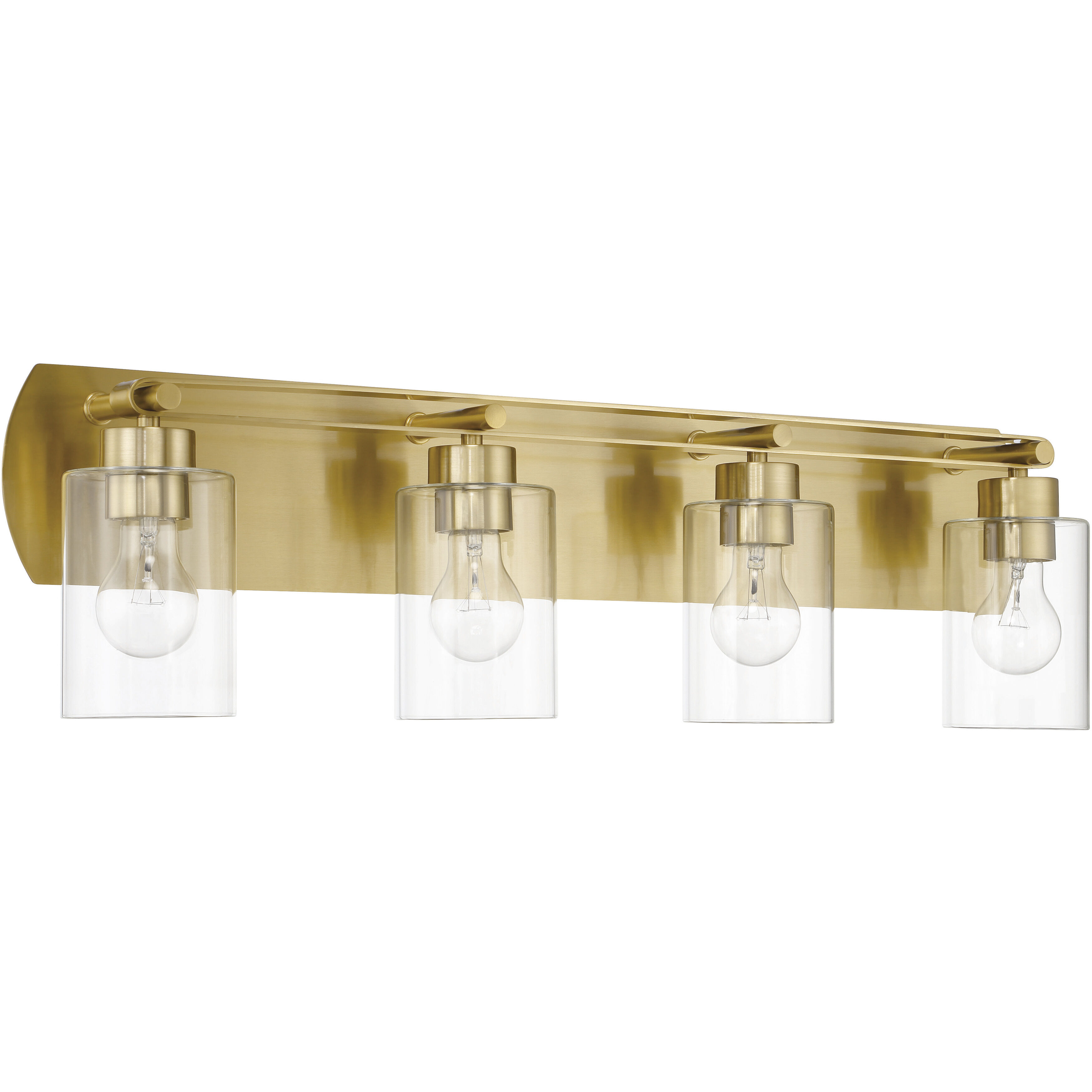 Hendrix 4 Light 30.75 inch Satin Brass Vanity Light Wall Light