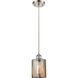 Ballston Cobbleskill LED 5 inch Brushed Satin Nickel Mini Pendant Ceiling Light in Mercury Glass, Silver, Ballston