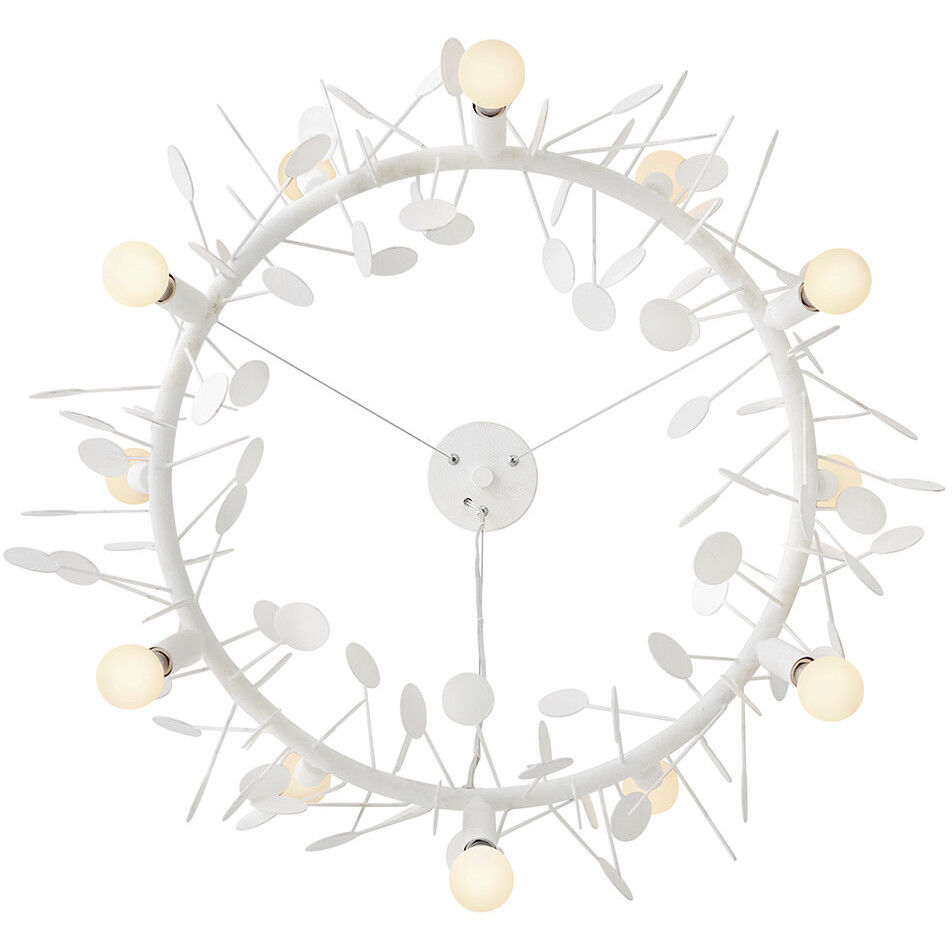 Lolli 12 Light 30 inch Textured Plaster Chandelier Ceiling Light