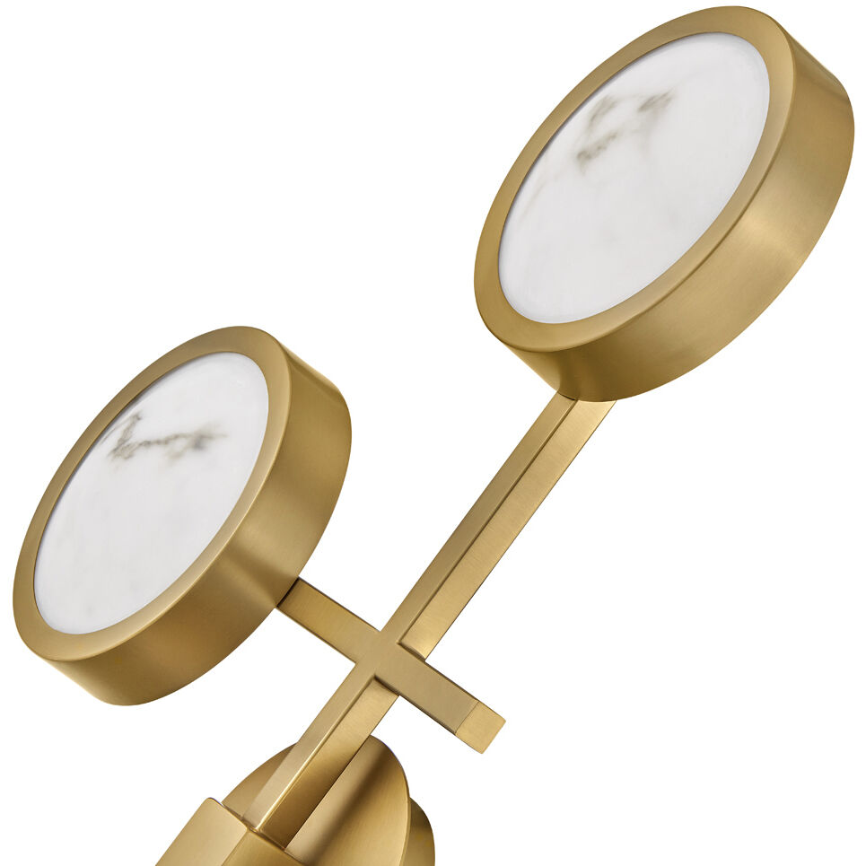 Cava LED 30 inch Lacquered Brass Foyer Light Ceiling Light, Sconce/Flush Mount