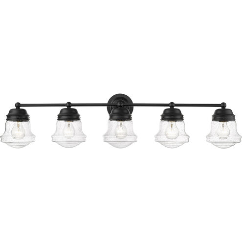 Vaughn 5 Light 40.75 inch Matte Black Vanity Wall Light