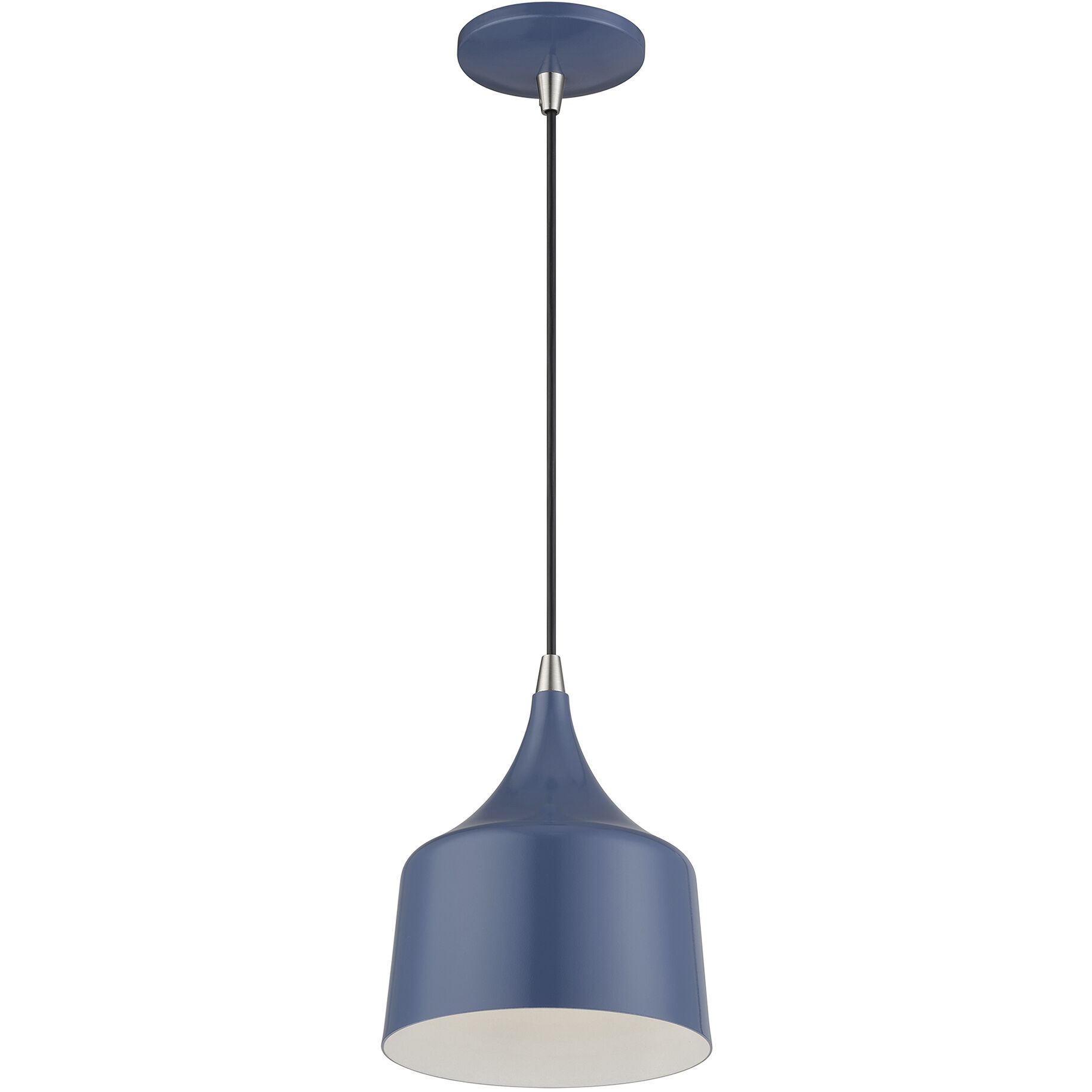 Bolita 8 inch Ocean Blue with Brushed Nickel Accents Pendant Ceiling Light