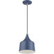 Bolita 8 inch Ocean Blue with Brushed Nickel Accents Pendant Ceiling Light