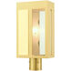 Lafayette 1 Light 17.25 inch Satin Brass Outdoor Post Top Lantern
