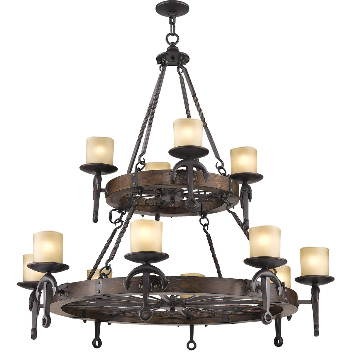 Cape May 12 Light 48 inch Olde Bronze Chandelier Ceiling Light