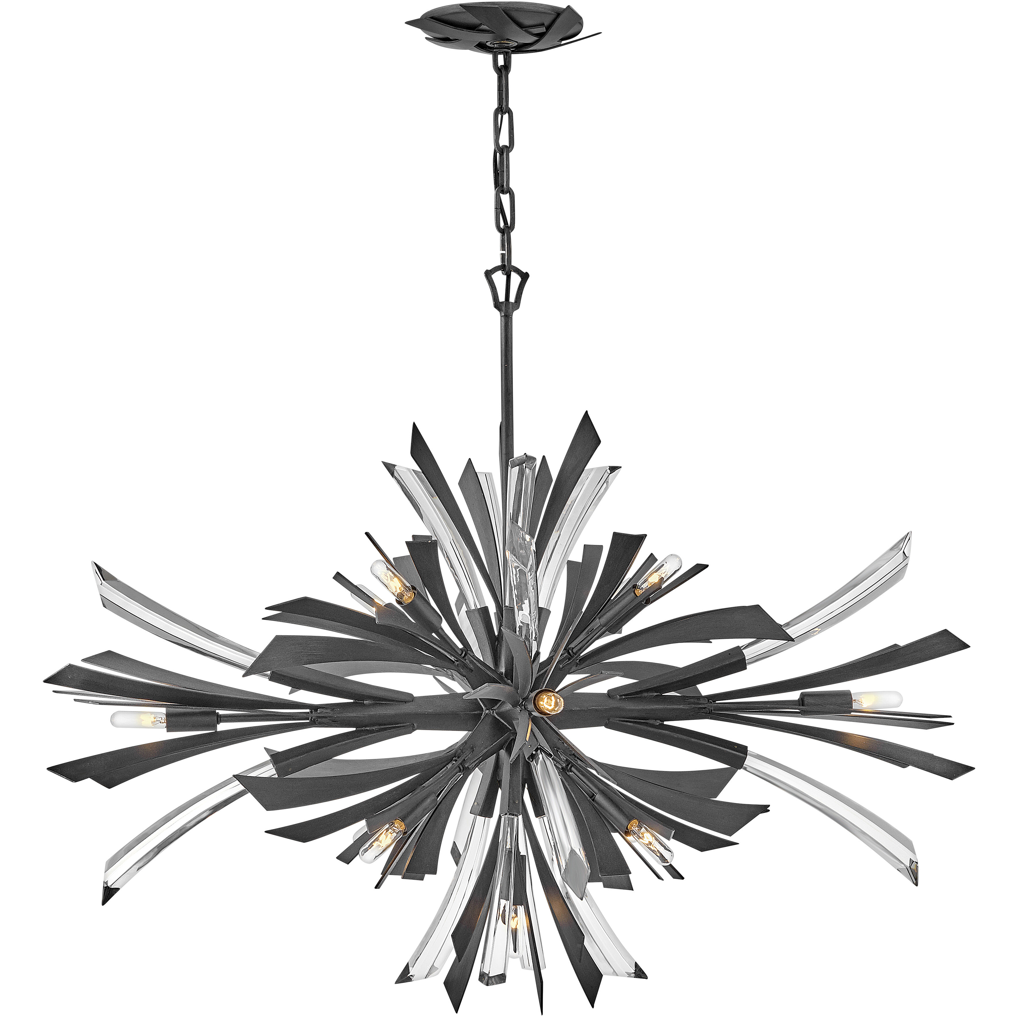 Vida LED 36 inch Brushed Graphite Chandelier Ceiling Light