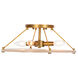 Madison 4 Light 16 inch Stained Gold / Cast Glass Flush Mount Ceiling Light