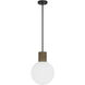 Jarrell 1 Light 12 inch Matte Black Pendant Ceiling Light