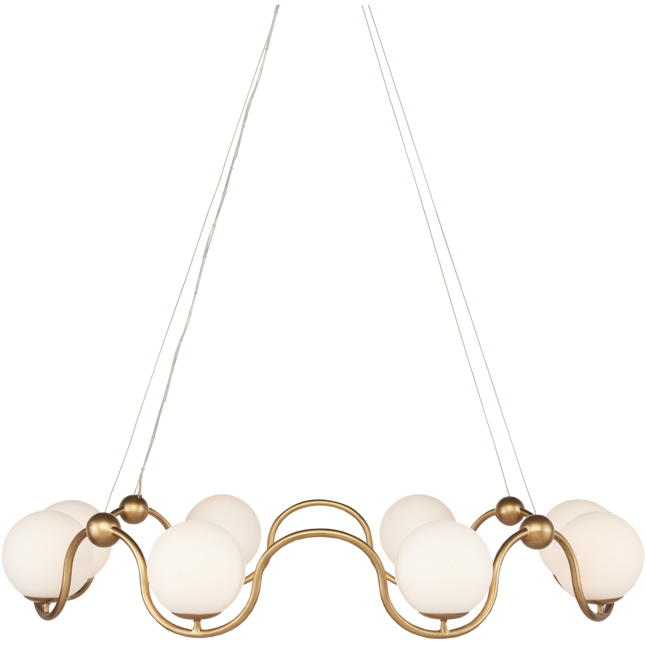 Equilibrium 8 Light 38.75 inch Antique Brass/White Chandelier Ceiling Light
