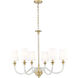 Katerina 6 Light 32 inch Rubbed Brass Chandelier Ceiling Light