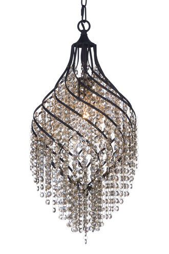 Twirl 1 Light 11.5 inch Oil Rubbed Bronze Chandelier Ceiling Light in Cognac