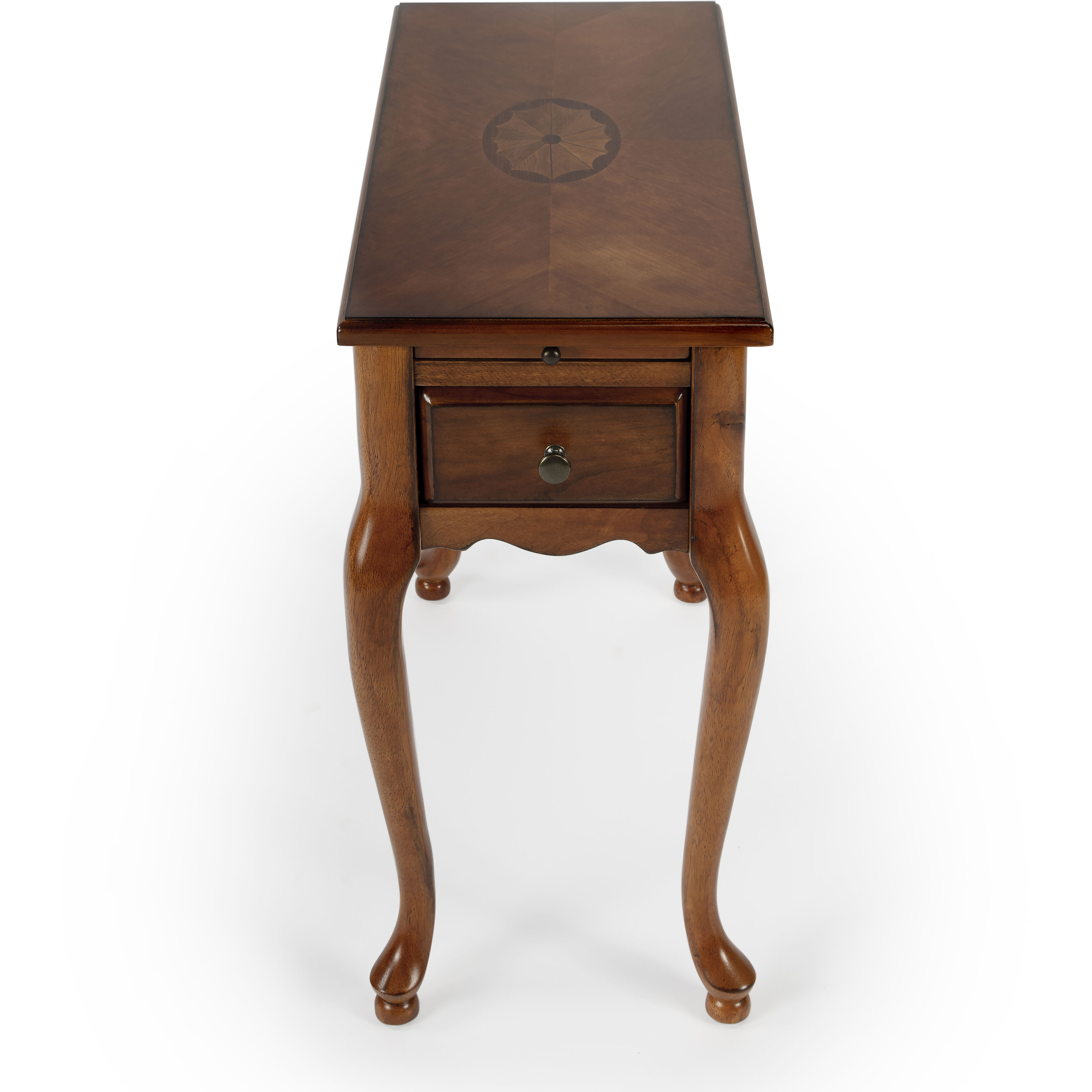 Croydon One Drawer with Pullout Side Table in Medium Brown