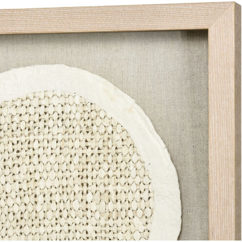 Simple Weave Cream with Natural and Clear Framed Wall Art, I