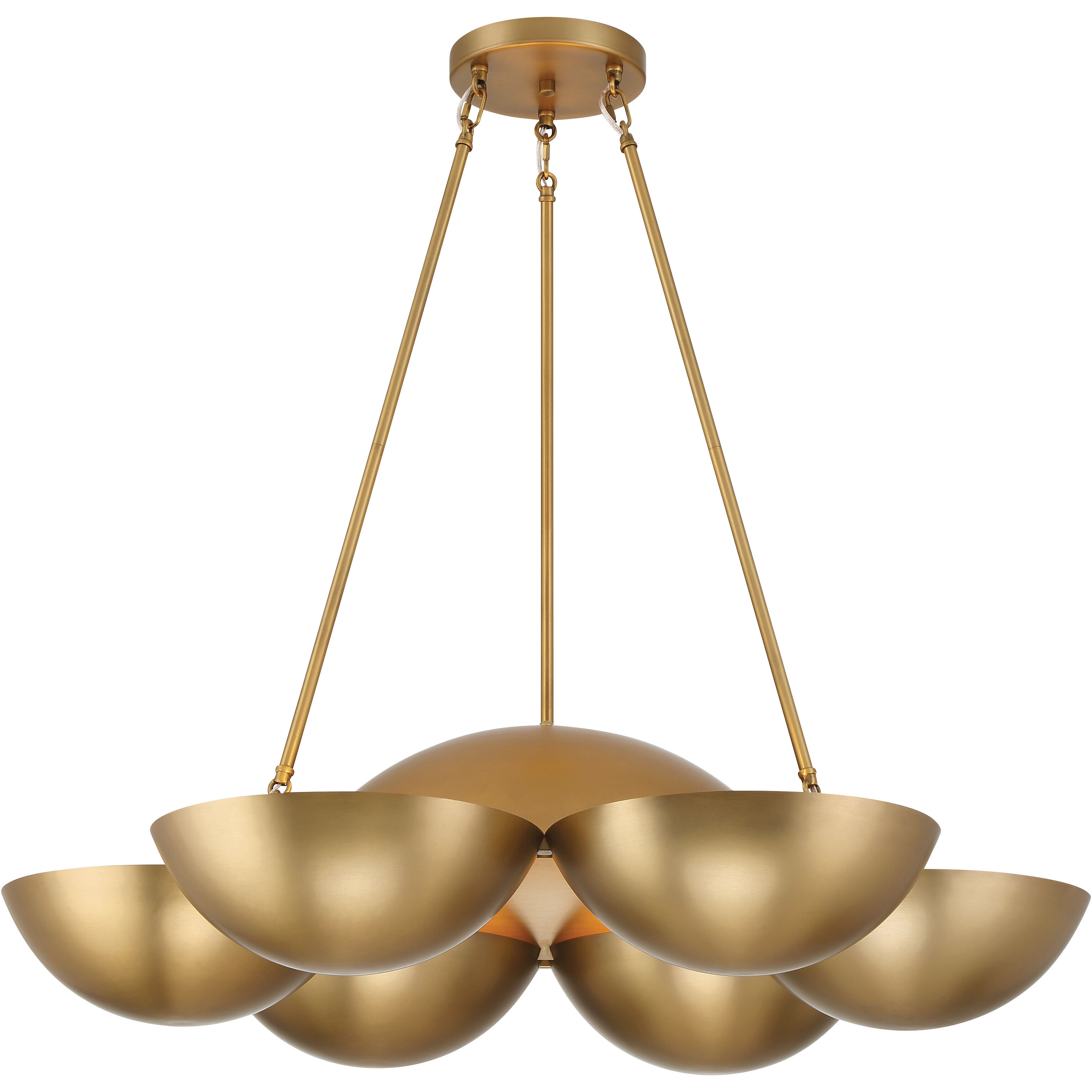 Ivy Lane 6 Light 36 inch Legacy Brass Chandelier Ceiling Light