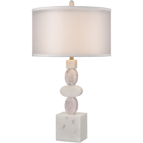 Audry 32 inch 150.00 watt White with Pink Table Lamp Portable Light