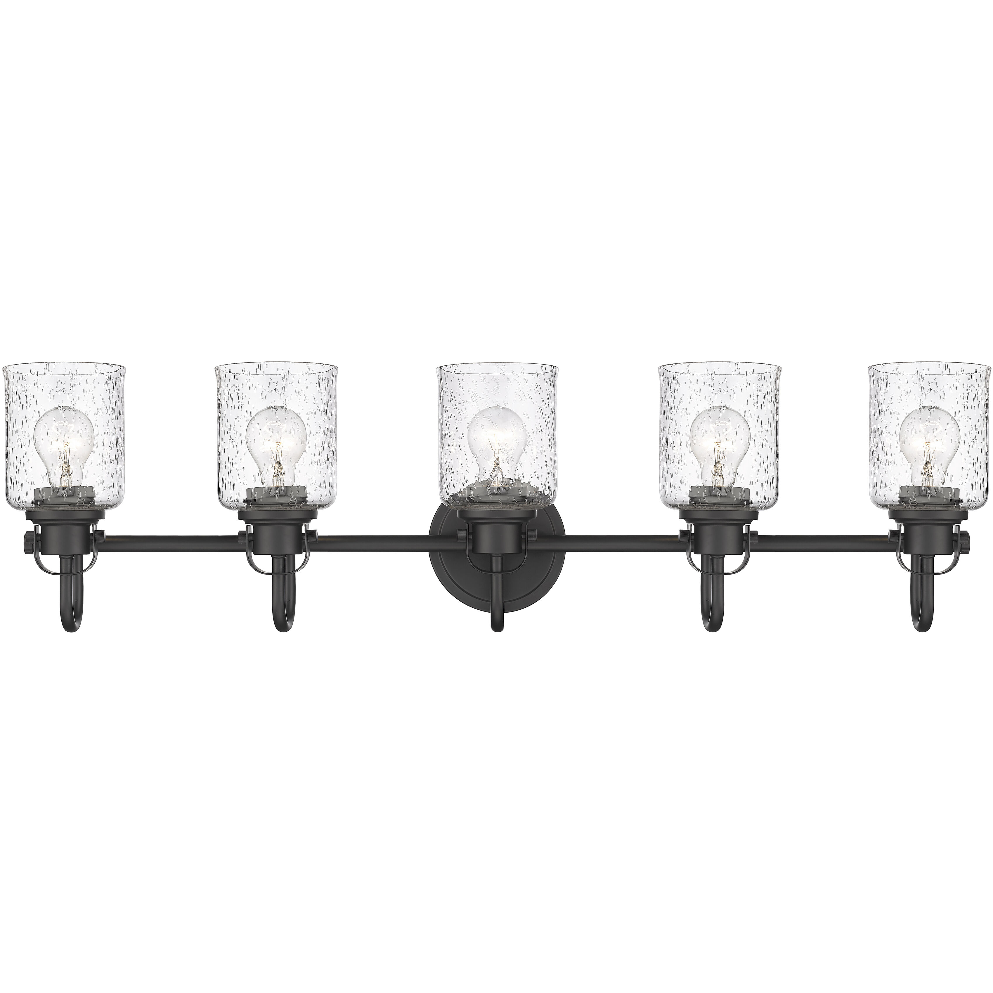 Kinsley 5 Light 35 inch Matte Black Bath Vanity Wall Light