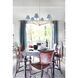 Xavier 6 Light 48 inch Vibrant Gold and Blue Chandelier Ceiling Light