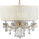 Brentwood 12 Light 30 inch Gold Chandelier Ceiling Light in Silk, Hand Cut Crystal