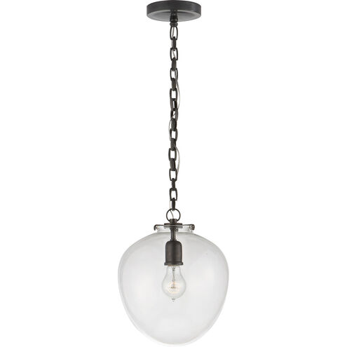 Thomas O'Brien Katie2 1 Light 10.5 inch Bronze Acorn Pendant Ceiling Light in Clear Glass