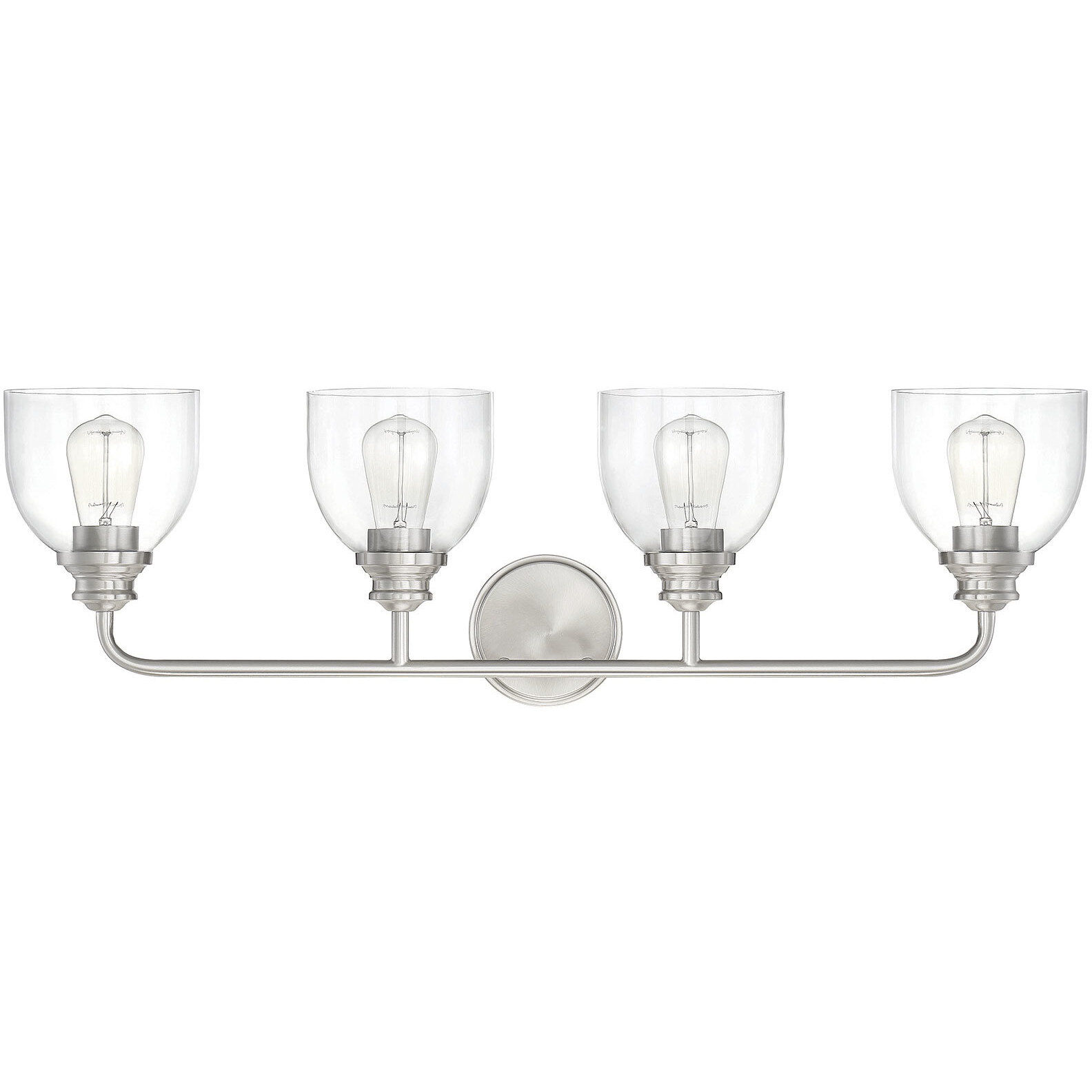 Vale 4 Light 33 inch Satin Nickel Bathroom Vanity Light Wall Light, Essentials