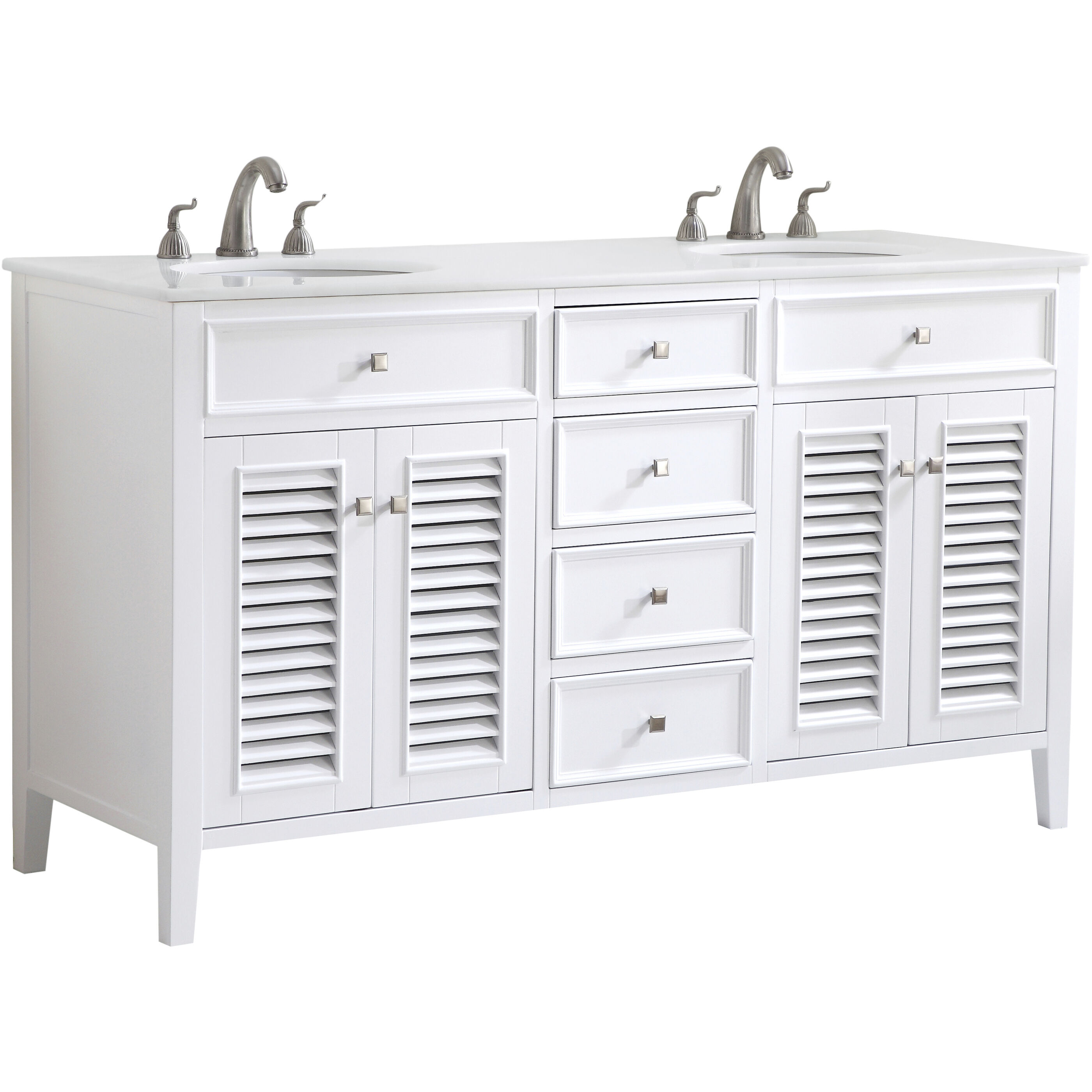 Cape Cod 60 X 21 X 35 inch Antique White Vanity Sink Set