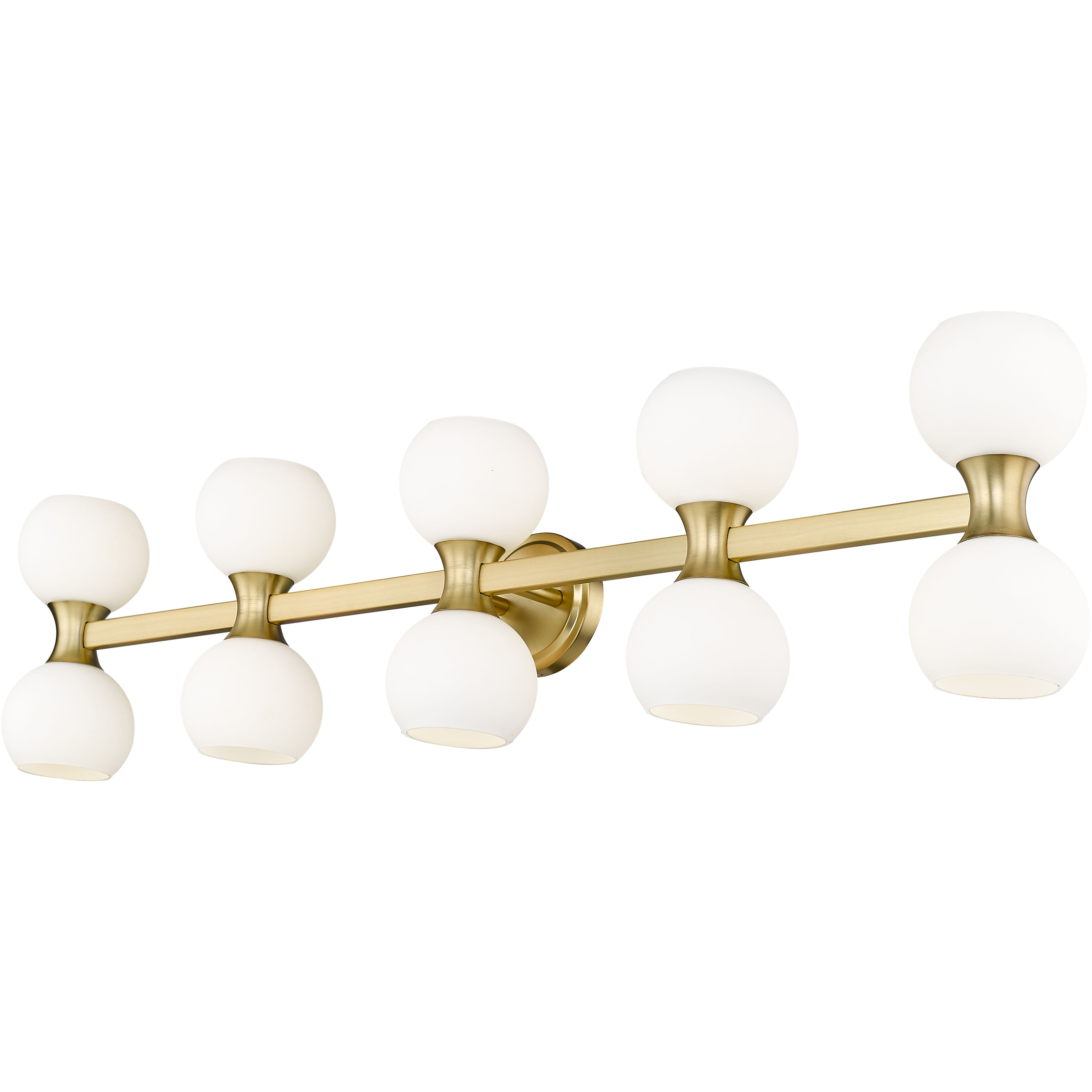 Artemis 10 Light 45 inch Modern Gold Vanity Wall Light