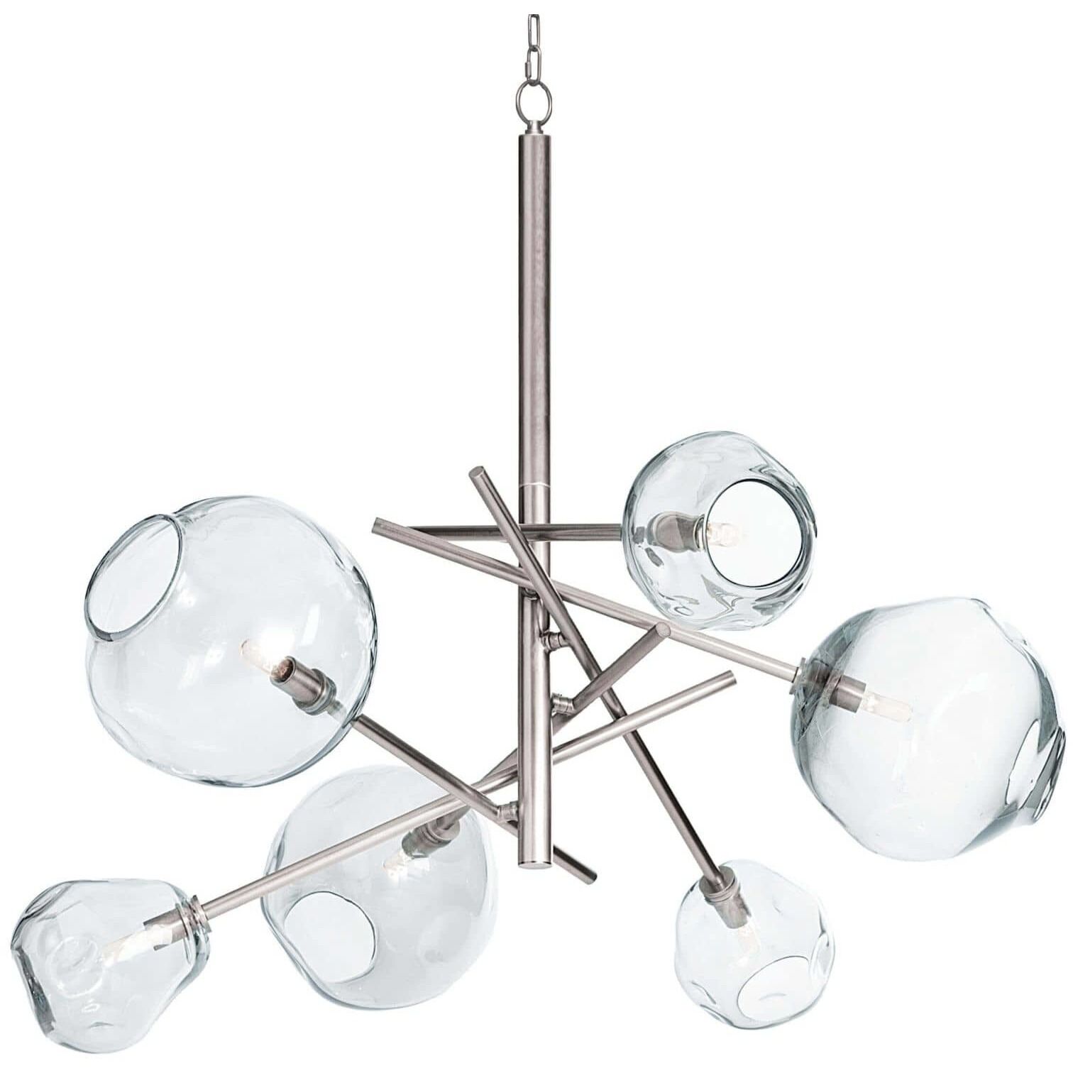 Molten 6 Light 43.5 inch Polished Nickel Chandelier Ceiling Light