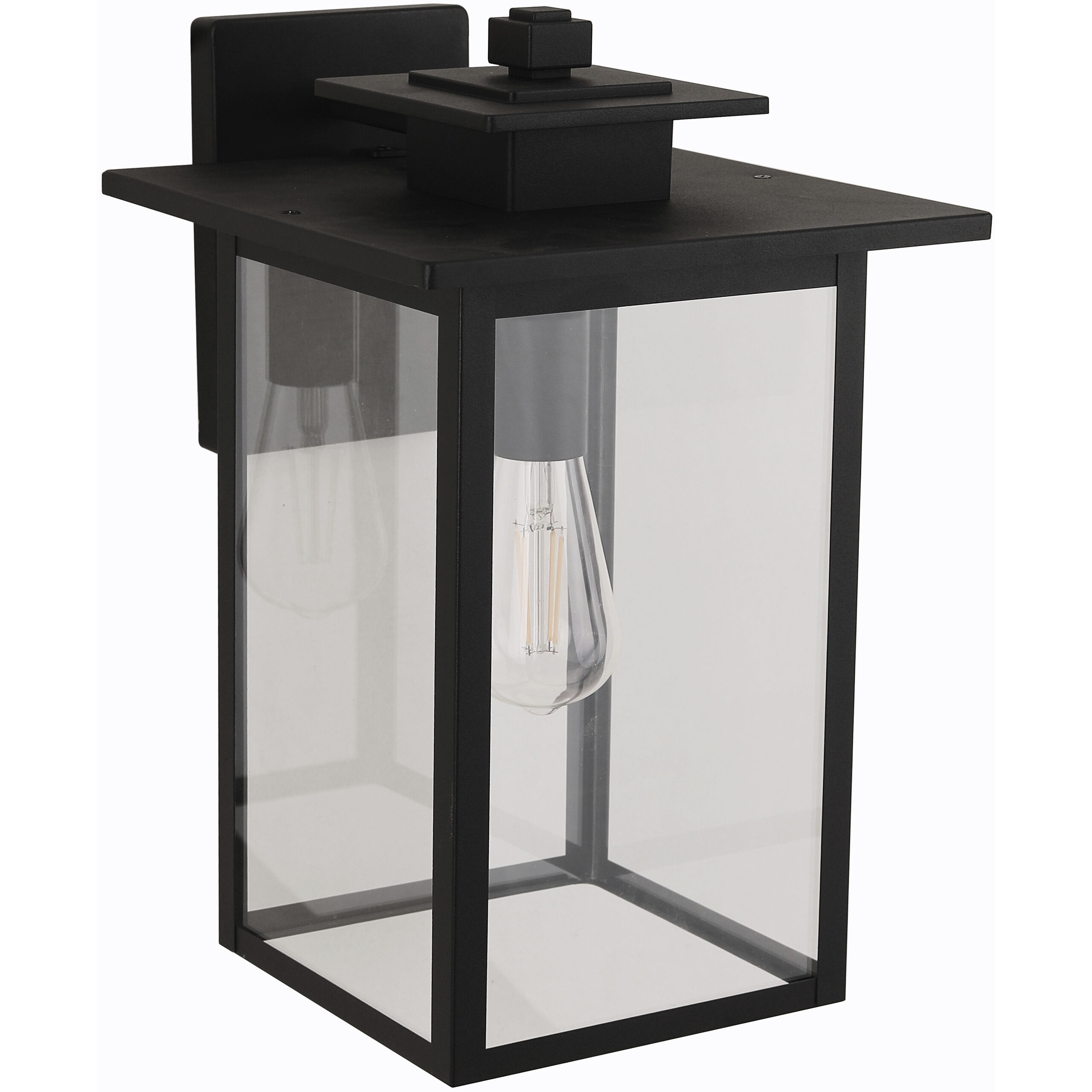 Rock Creek 1 Light 15.38 inch Textured Black Outdoor Wall Lantern