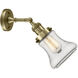 Franklin Restoration Bellmont 1 Light 7 inch Antique Brass Sconce Wall Light in Incandescent, Clear Glass, Franklin Restoration