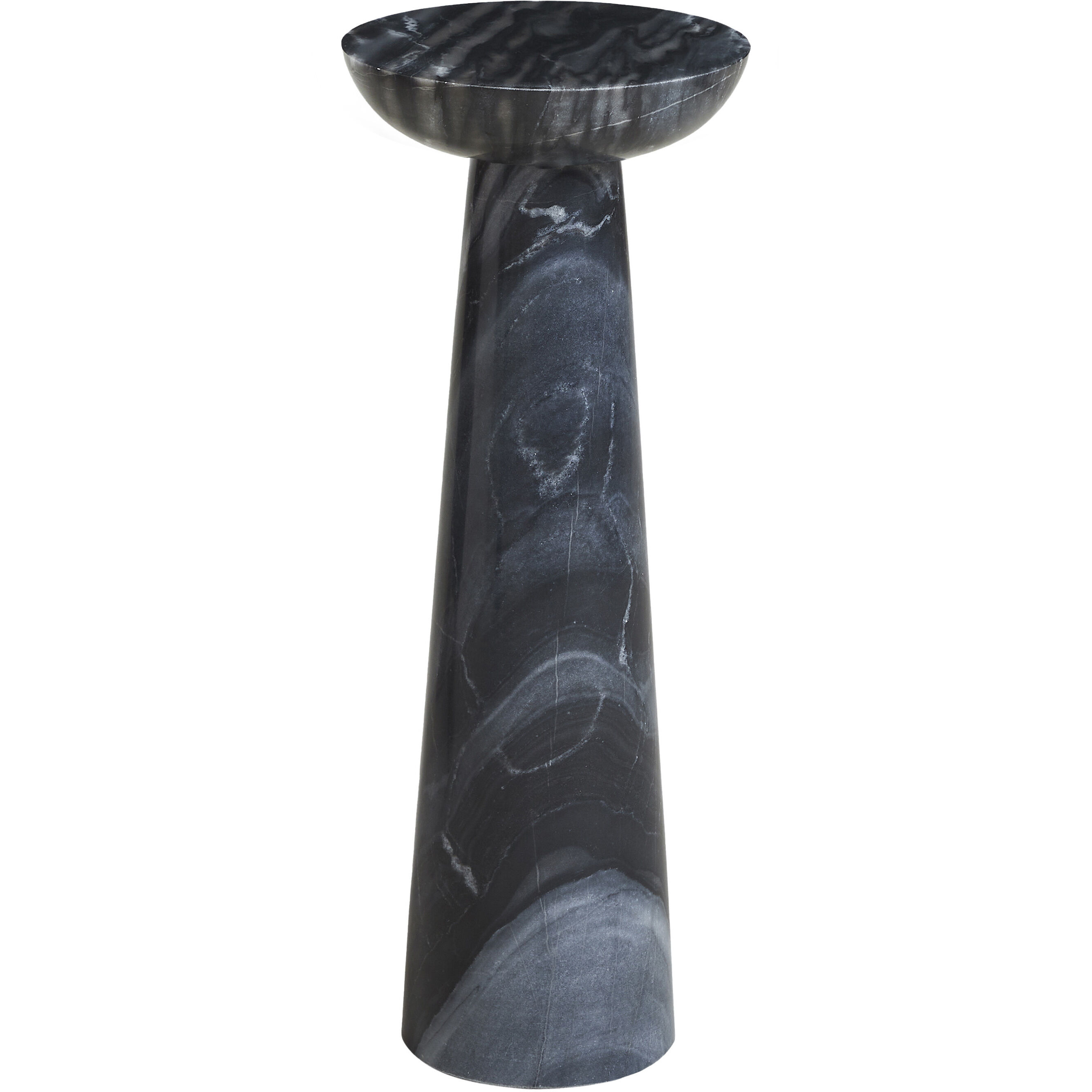 Mercura 22 X 8 inch Black Marble Side Table