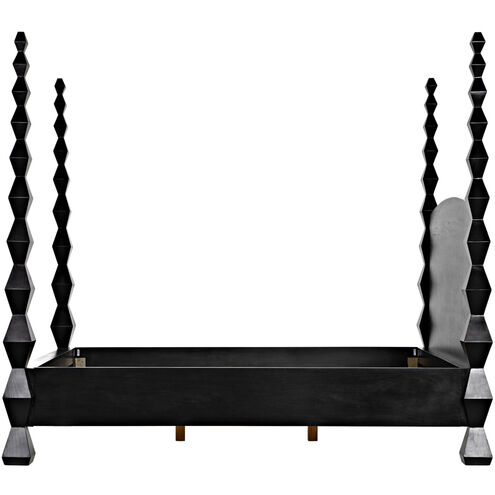 Brancusi Hand Rubbed Black Bed, Queen