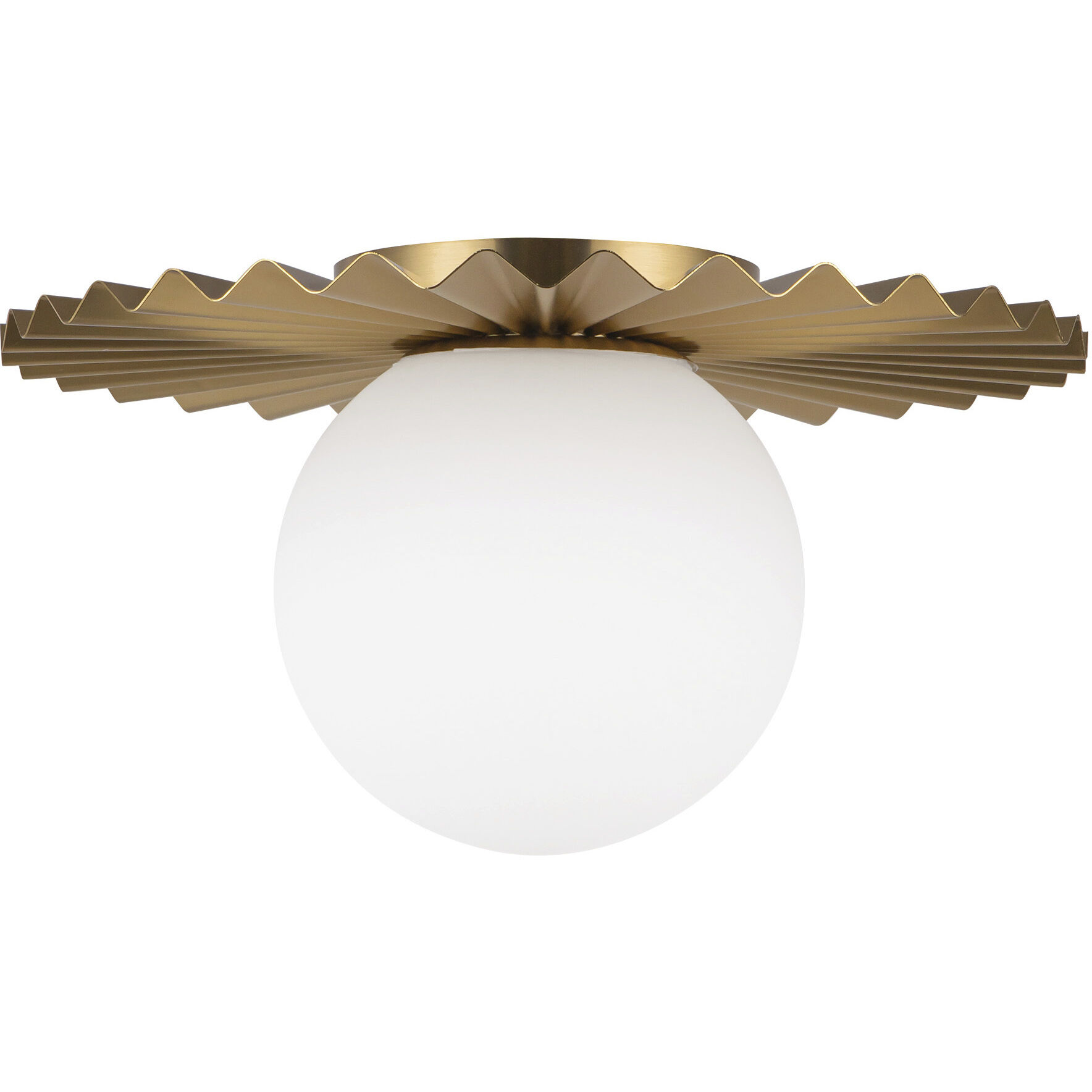 Alora Mood Plume 1 Light 11.88 inch Brushed Gold/Opal Matte Glass Flush Mount Ceiling Light