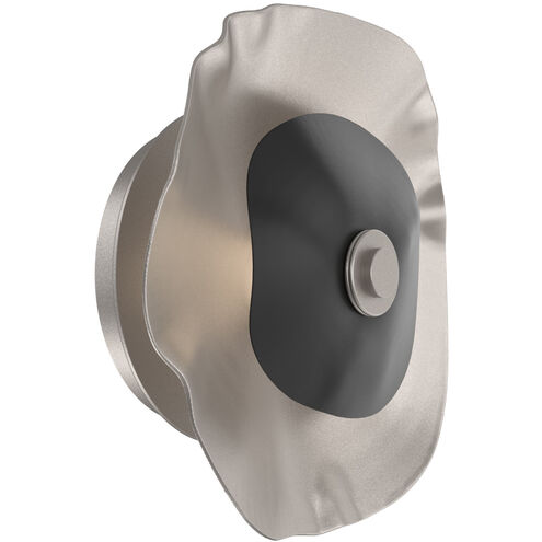 Atmosphere Cumulus LED Metallic Beige Silver Sconce/Flush Mount Ceiling Light in 3000K LED, Metallic Beige Silver with Black Inner, Medium