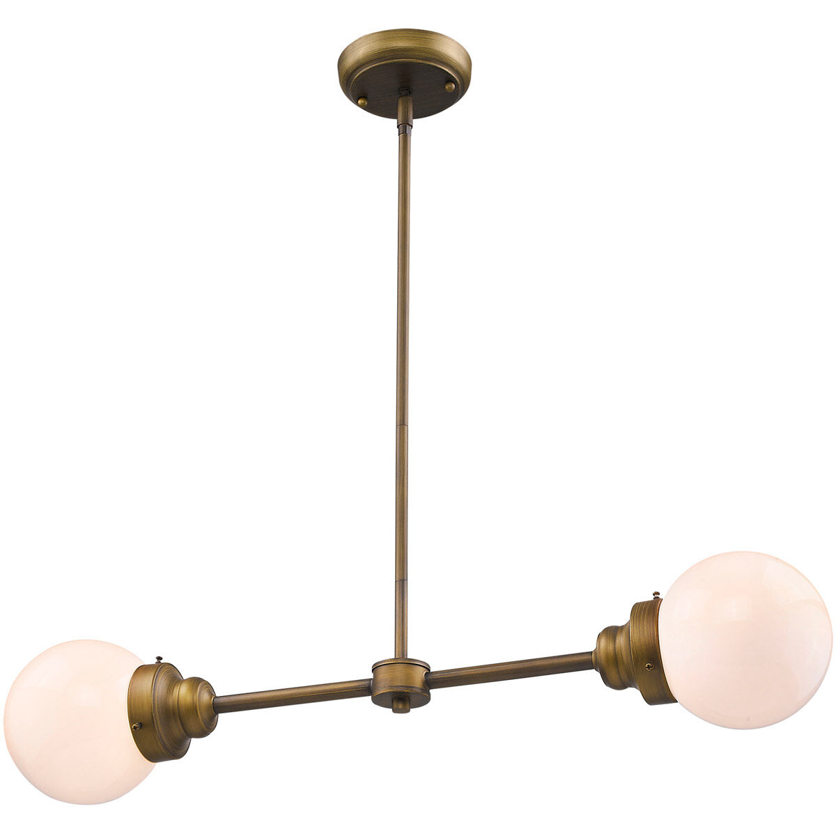 Portsmith 2 Light 30 inch Raw Brass Island Pendant Ceiling Light