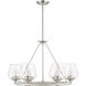 Willow 6 Light 26 inch Brushed Nickel Chandelier Ceiling Light