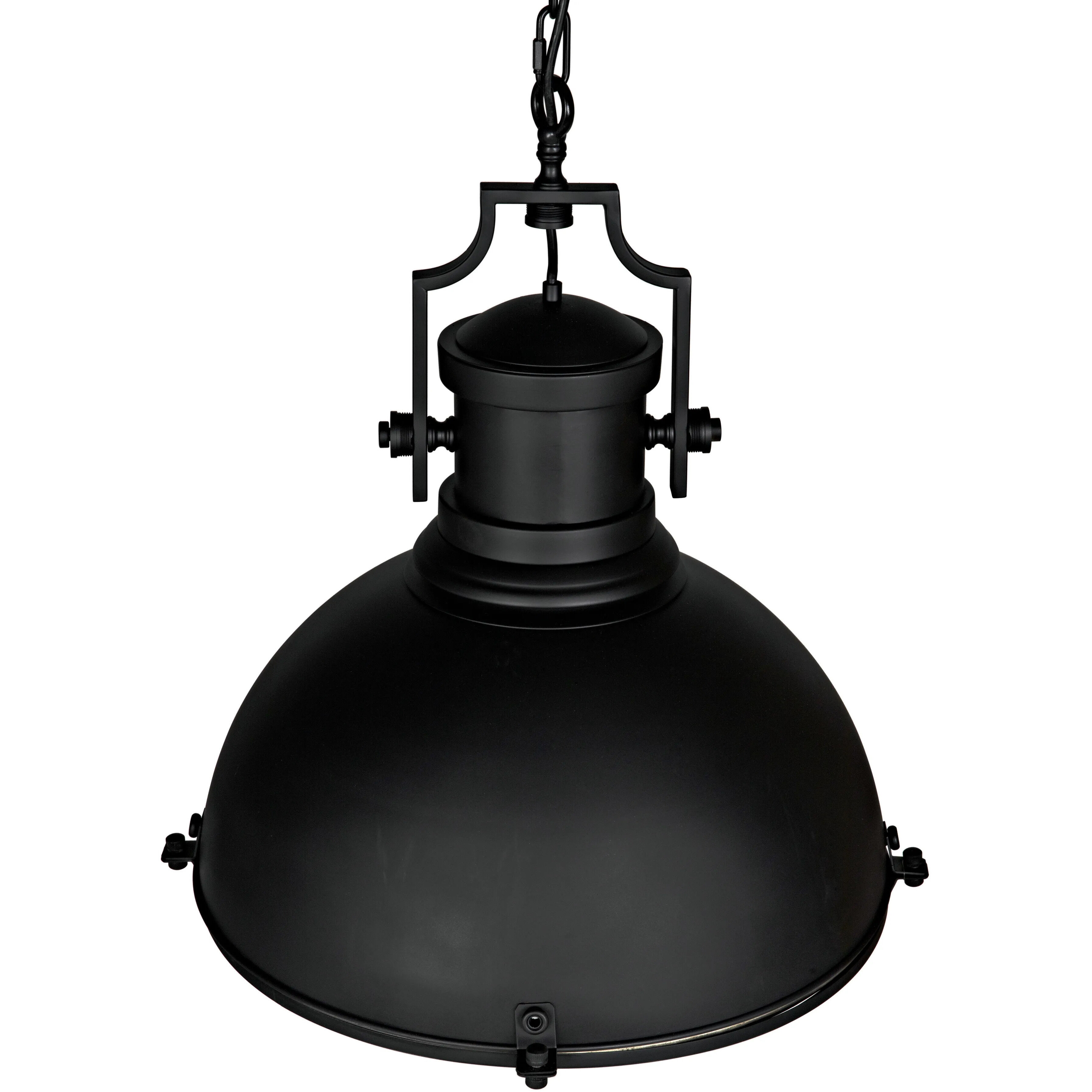 Marine 1 Light 21 inch Matte Black Pendant Ceiling Light