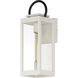 Nassau Vivex 1 Light 16 inch White and Black Outdoor Wall Mount in Clear