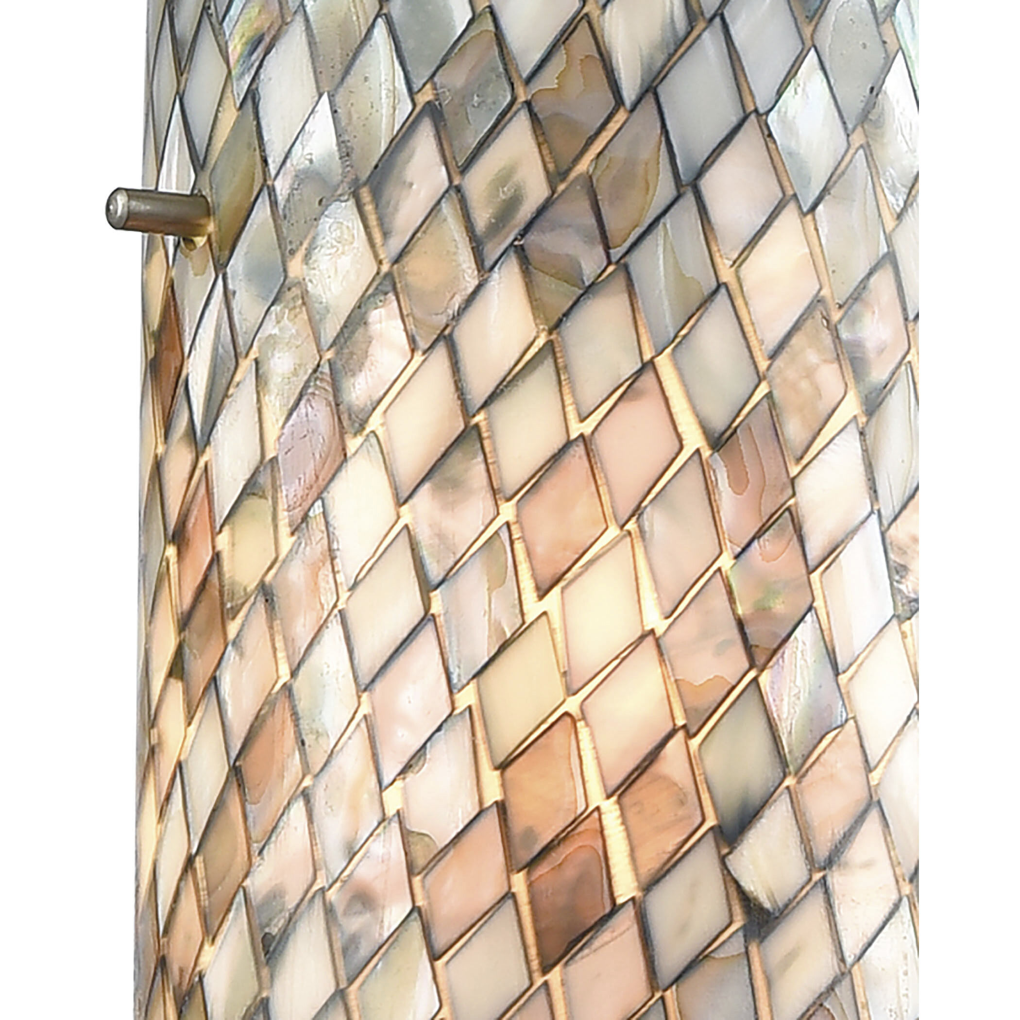 Capri 1 Light 5 inch Gray with Satin Nickel Mini Pendant Ceiling Light