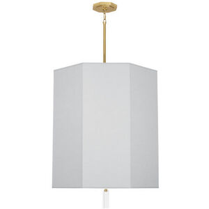 Kate 6 Light 23.75 inch Modern Brass Pendant Ceiling Light in Pearl Gray