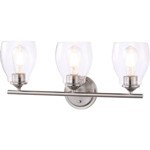 Winsley 3 Light 22 inch Brushed Nickel Bath Light Wall Light