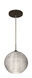 Kristall LED Bronze Pendant Ceiling Light in Glitter Ribbed Glass
