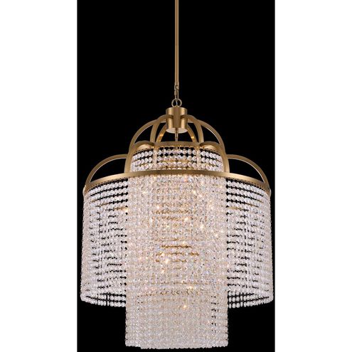 Torta 12 Light 27 inch True Brass Pendant Ceiling Light in Firenze Clear