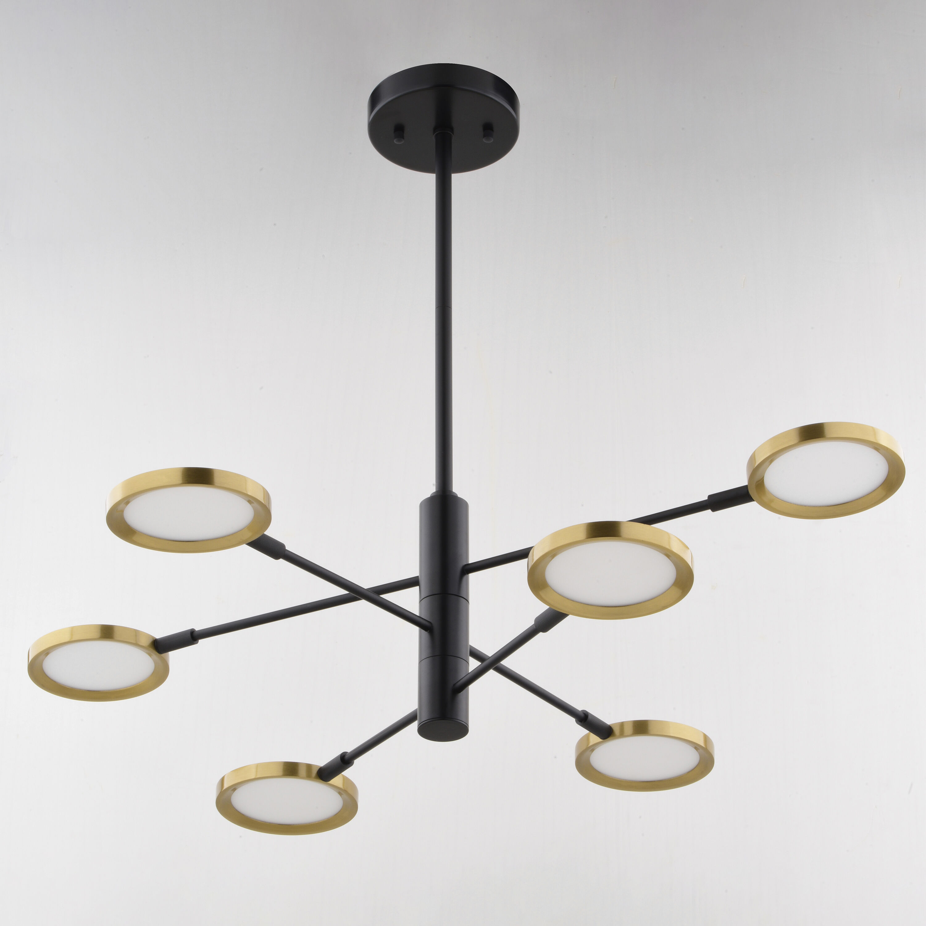Cullerto LED 34.75 inch Matte Black and Antique Gold Pendant Ceiling Light