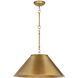 Reese 3 Light 24.5 inch Natural Brass Pendant Ceiling Light