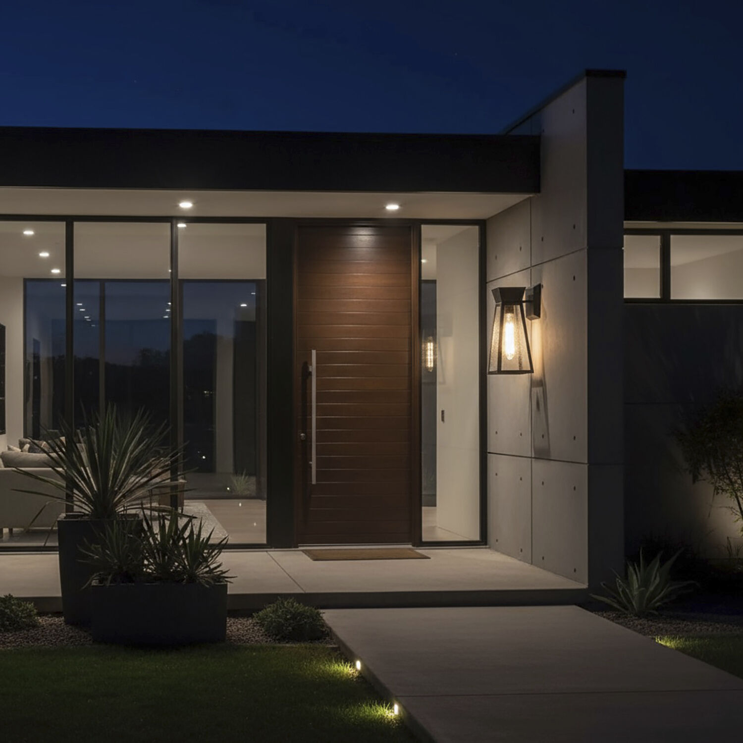 Lucian LED 12 inch Black Outdoor Wall Light